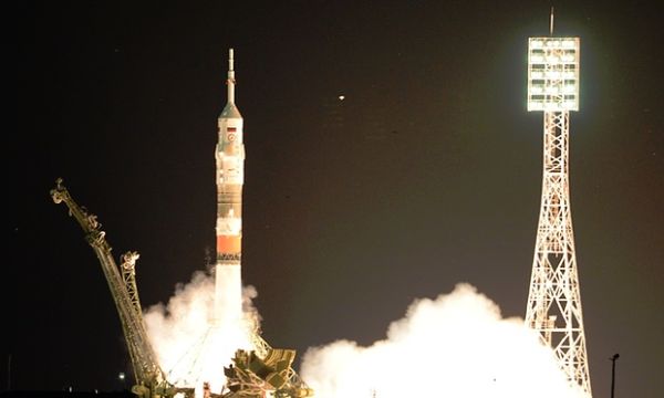 RUSSIAN SOYUZ ROCKET LIFTS OFF FOR SPACE STATION AFTER TWO-MONTH DELAY 