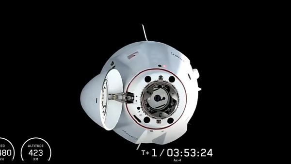 AXIOM MISSION 4 ASTRONAUTS DOCK TO STATION INSIDE DRAGON