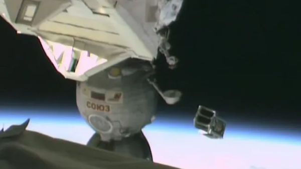 YOU'RE FREE!' TINY JAPANESE SATELLITES ESCAPE DOOMED SPACE STATION YEARS AHEAD OF ITS FIERY DEATH