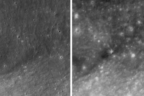 SOUTH KOREAN SATELLITE CAPTURES BEFORE AND AFTER VIEWS OF SPACEX ROCKET’S MOON CRASH