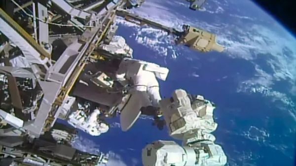 'YOU JUST SAVED THE VIDEO DISH': TWO ASTRONAUTS COMPLETE SPACEWALK TO REPLACE ISS ANTENNA