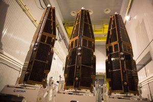 LAUNCH OF EUROPEAN SATELLITE TRIO DELAYED BY TECHNICAL PROBLEMS