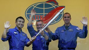 NEW SPACE STATION CREW TO LAUNCH JAPANESE SATELLITE