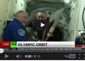 OLYMPIC TORCH TAKES SPACE WALK