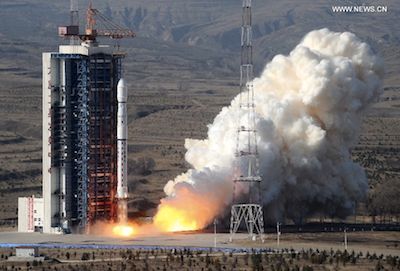 CHINESE MILITARY SATELLITE LAUNCHED INTO ORBIT
