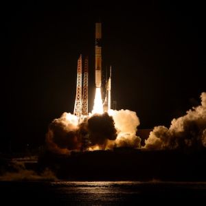LANDMARK FOUR-TON WEATHER SATELLITE BLASTS OFF FROM JAPAN