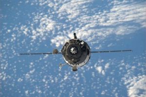 SOYUZ DOCKS WITH INTERNATIONAL SPACE STATION