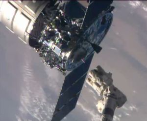 SPACE STATION SUPPLY SHIP EXITS, NOW PACKING TRASH