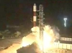 INDIAN PSLV LOFTS IRNSS-1C SATELLITE