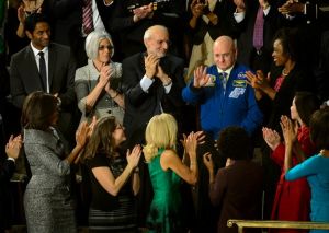 OBAMA HAILS NASA ASTRONAUT SET FOR 1-YEAR SPACE VOYAGE IN STATE OF THE UNION