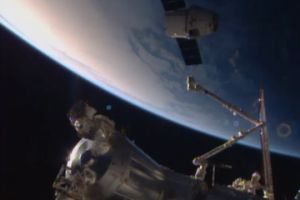 SPACEX DRAGON CAPSULE LEAVES SPACE STATION FOR OCEAN SPLASHDOWN