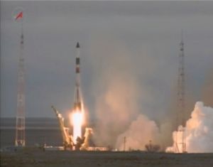 SOYUZ ROCKET BOOSTS RUSSIAN CARGO CRAFT TO SPACE STATION