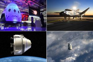 A NEW SPACE RACE EMERGES AS NASA PREPARES TO AWARD CONTRACT TO FERRY SUPPLIES TO SPACE STATION