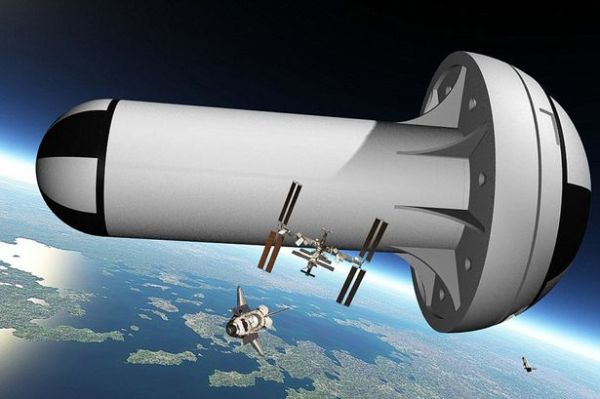INTERNATIONAL SPACE STATION COULD BE REPLACED BY GIANT ORBITING 'MUSHROOM' WHICH GENERATES ITS OWN G