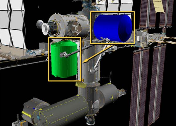 SPACE STATION MODULE MOVED TO CLEAR PATH FOR CARGO SHIPS