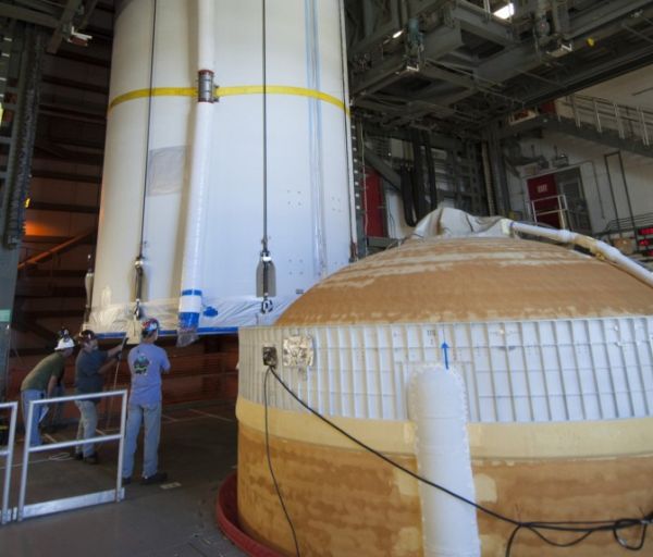 AIR FORCE COMMUNICATIONS SATELLITE JOINED TO DELTA 4 FOR JULY 22 LAUNCH