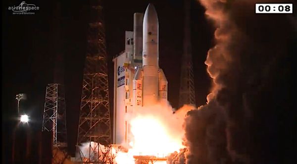ARIANE 5, IN 2ND STRAIGHT SOLO MISSION, PLACES EUTELSAT 65 WEST A INTO ORBIT