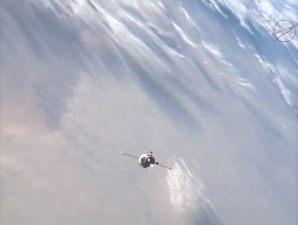 PROGRESS SUPPLY SHIP DOCKS WITH THE INTERNATIONAL SPACE STATION 