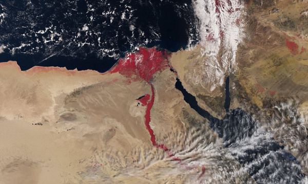 NILE RIVER RUNS BLOOD RED IN SPECTACULAR SATELLITE IMAGES