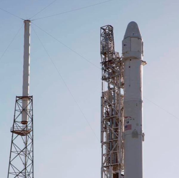 SPACEX'S FALCON 9 ROCKET IS ALMOST READY FOR LAUNCH TO THE SPACE STATION