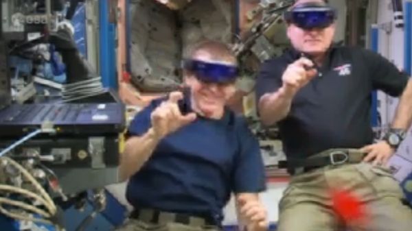 ALIENS ATTACK! SPACE STATION ASTRONAUTS FIGHT VR INVASION WITH HOLOLENS