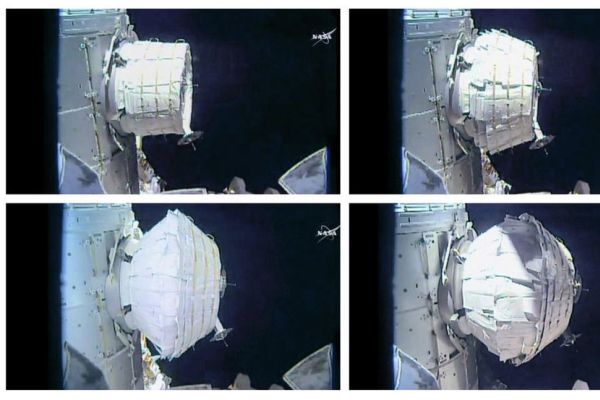 NASA SUCCESSFULLY INFLATES NEW SPACE STATION ROOM