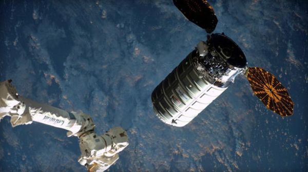 SPACE STATION CARGO SHIP GIVES ITS ALL FOR SCIENCE