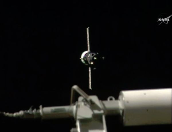 ROBOTIC RUSSIAN SUPPLY SHIP ARRIVES AT SPACE STATION