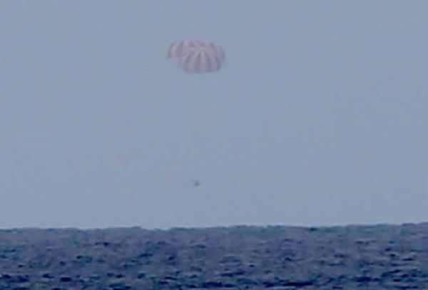 DRAGON SPACECRAFT SPLASHES DOWN WITH STATION RESEARCH SPECIMENS