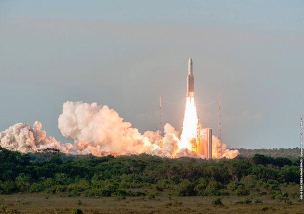 ARIANE 5 GOES ON TEST RUN AFTER LAUNCHING TWO SATELLITES 