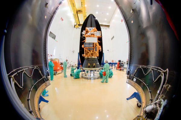 EUROPE’S NEXT SENTINEL LAND IMAGING SATELLITE MATED TO ROCKET BOOSTER