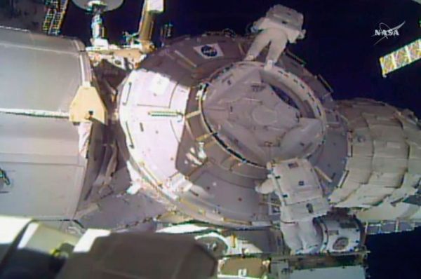 ASTRONAUT BREAKS SPACE STATION DURING RECORD SPACEWALK