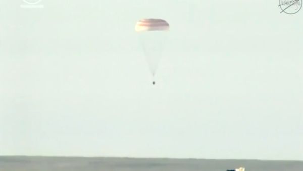 SOYUZ WITH TWO-MAN CREW LANDS SAFELY IN KAZAKHSTAN