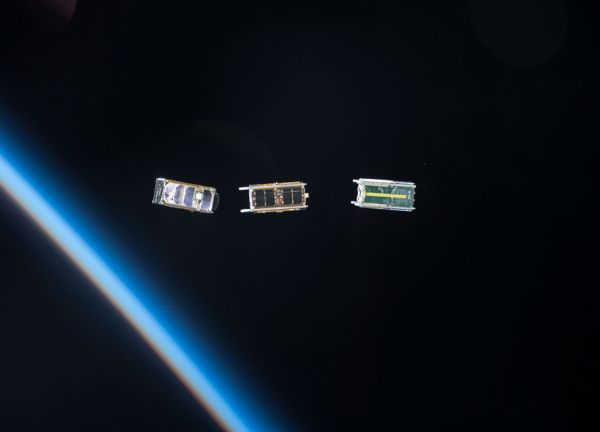 CUBESATS SAIL AWAY FROM THE INTERNATIONAL SPACE STATION