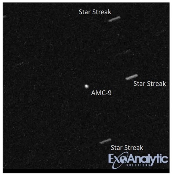 A SATELLITE MAY BE FALLING APART IN GEOSTATIONARY ORBIT