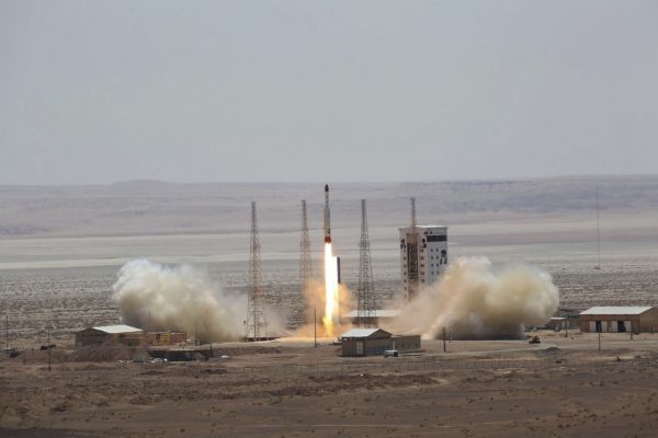 IRAN CLAIMS LAUNCH OF SATELLITE-CARRYING ROCKET INTO SPACE