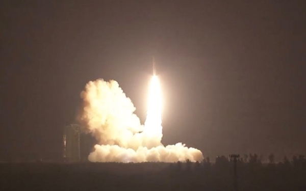 CONVERTED MISSILE LAUNCHES MILITARY SATELLITE TO TRACK SPACECRAFT AND DEBRIS