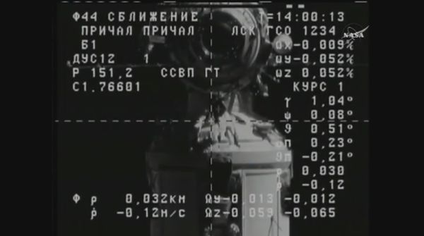 RUSSIAN CARGO SHIP DOCKS AT INTERNATIONAL SPACE STATION