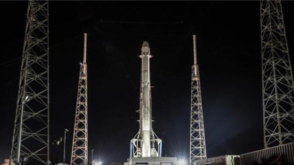 SPACEX READIES USED ROCKET FOR SPACE STATION FLIGHT