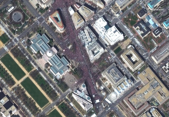 ‘MARCH FOR OUR LIVES’ CROWD IN DC VISIBLE FROM SPACE