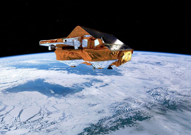 EUROPE'S ICE-WATCHING SATELLITE DODGES SPACE JUNK IN ORBIT