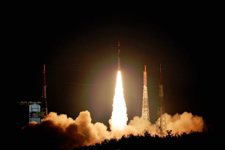 BRITISH EARTH-IMAGING SATELLITES RIDE INDIAN ROCKET INTO ORBIT