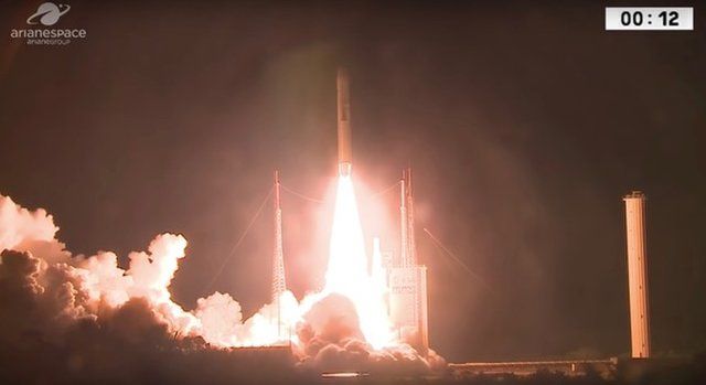 ARIANE 5 ROCKET LOFTS 2 SATELLITES ON MILESTONE 100TH LAUNCH