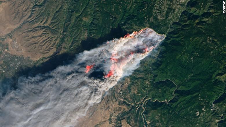 HERE'S WHAT CALIFORNIA'S WILDFIRES LOOK LIKE FROM SPACE