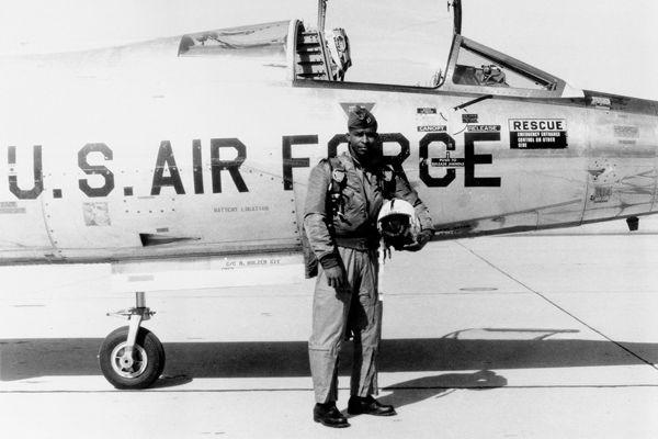 EPIC 64-SATELLITE SPACEX LAUNCH WILL HONOR 1ST BLACK ASTRONAUT WITH CANOPIC JAR SCULPTURE