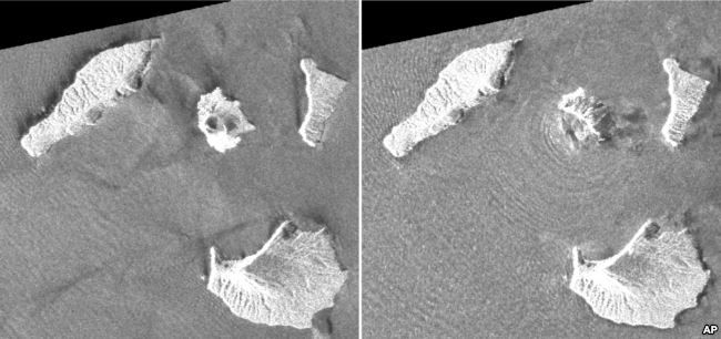 SATELLITE SHOWS COLLAPSE OF INDONESIAN VOLCANO
