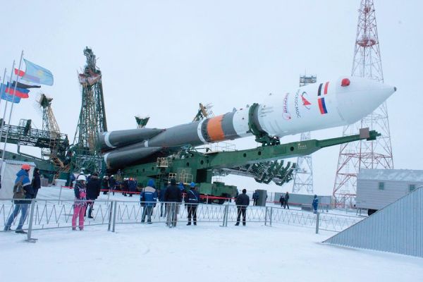 SOYUZ READY FOR LAUNCH WITH EGYPTIAN IMAGING SATELLITE