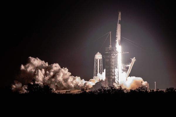 SPACEX LAUNCHES FIRST CREW DRAGON FERRY SHIP