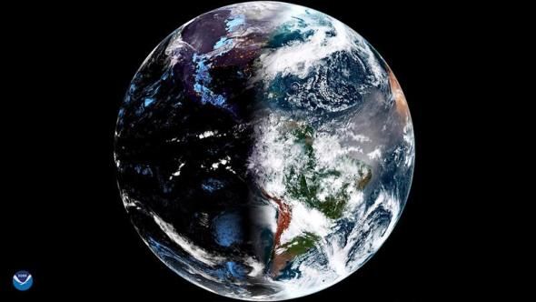 STUNNING SATELLITE PHOTO SHOWS WHAT THE VERNAL EQUINOX LOOKED LIKE FROM 22,300 MILES AWAY