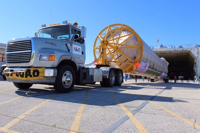 ATLAS 5 ROCKET, U.S. AIR FORCE SATELLITE ARRIVE AT CAPE CANAVERAL FOR JUNE LAUNCH